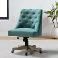 Syros Modern Office Chair with Tufted Back teal-foam-solid wood