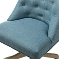 Syros Modern Office Chair with Tufted Back blue-foam-solid wood