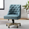 Syros Modern Office Chair with Tufted Back blue-foam-solid wood