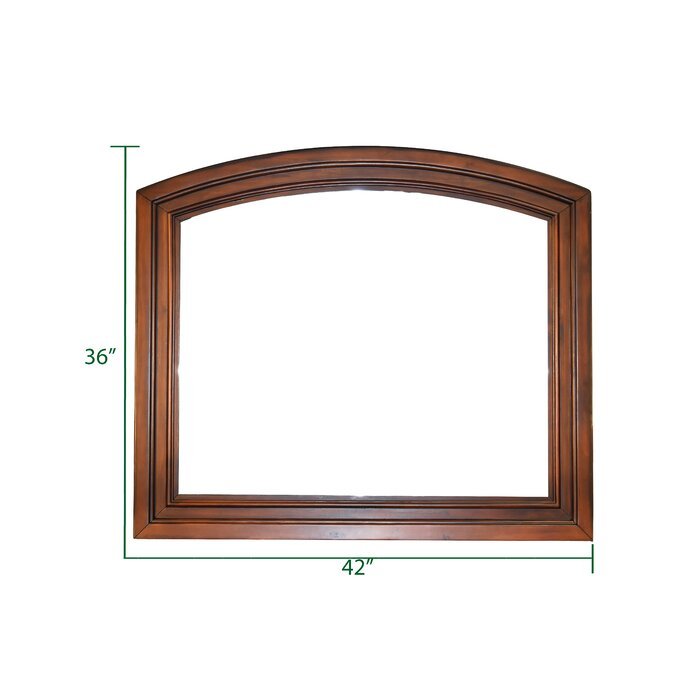 Baltimore Wood Frame Mirror in Dark Walnut Color