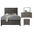 Sierra Queen 4 Pc Contemporary Bedroom Set Made with box spring required-queen-gray-wood-4 piece