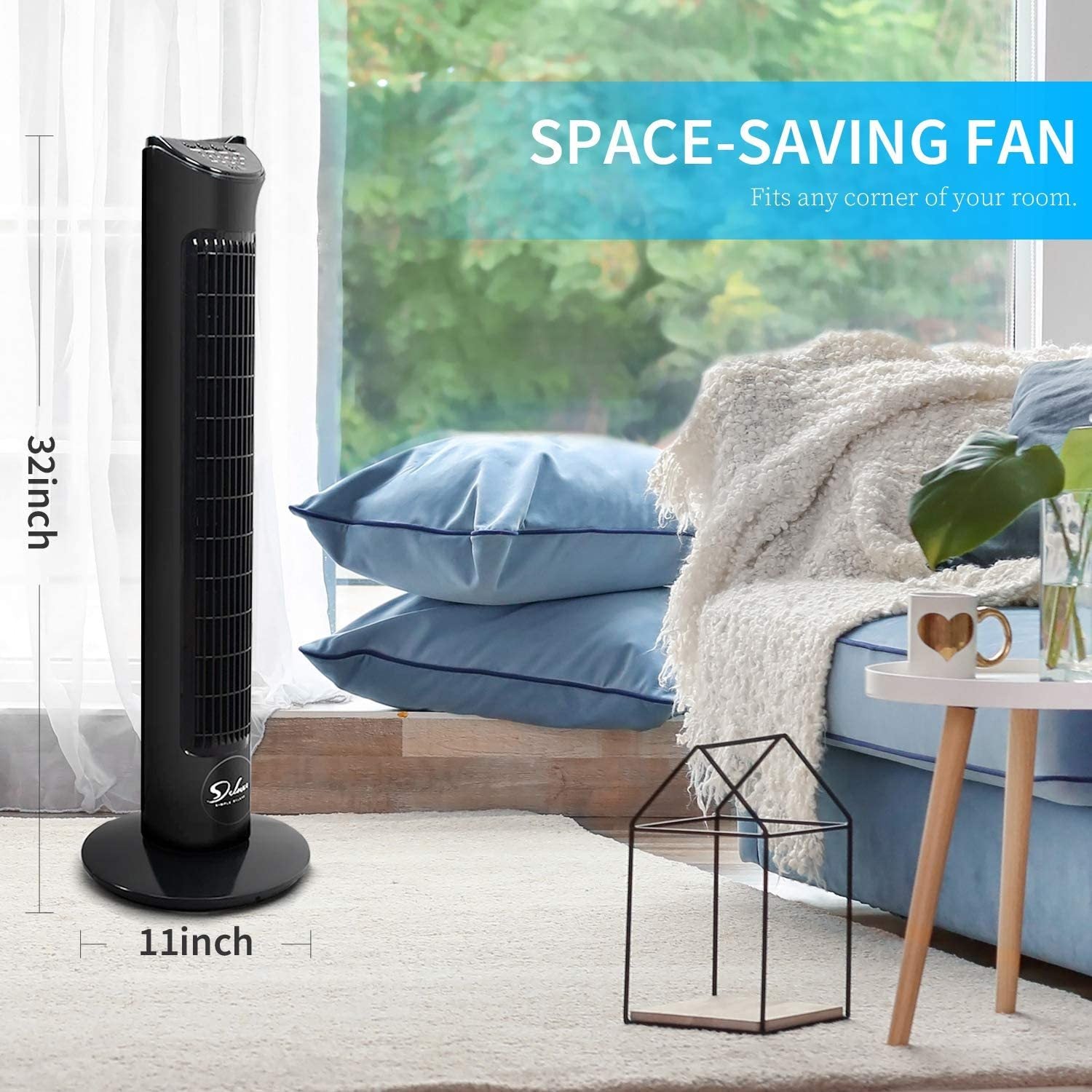 Simple Deluxe 32 Electric Oscillating Tower Fan