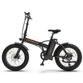 AOSTIRMOTOR Folding Electric Bike Ebike Bicycle 500W cycling-black-foldable-aluminium