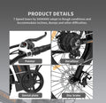 AOSTIRMOTOR Folding Electric Bike Ebike Bicycle 500W cycling-black-foldable-aluminium