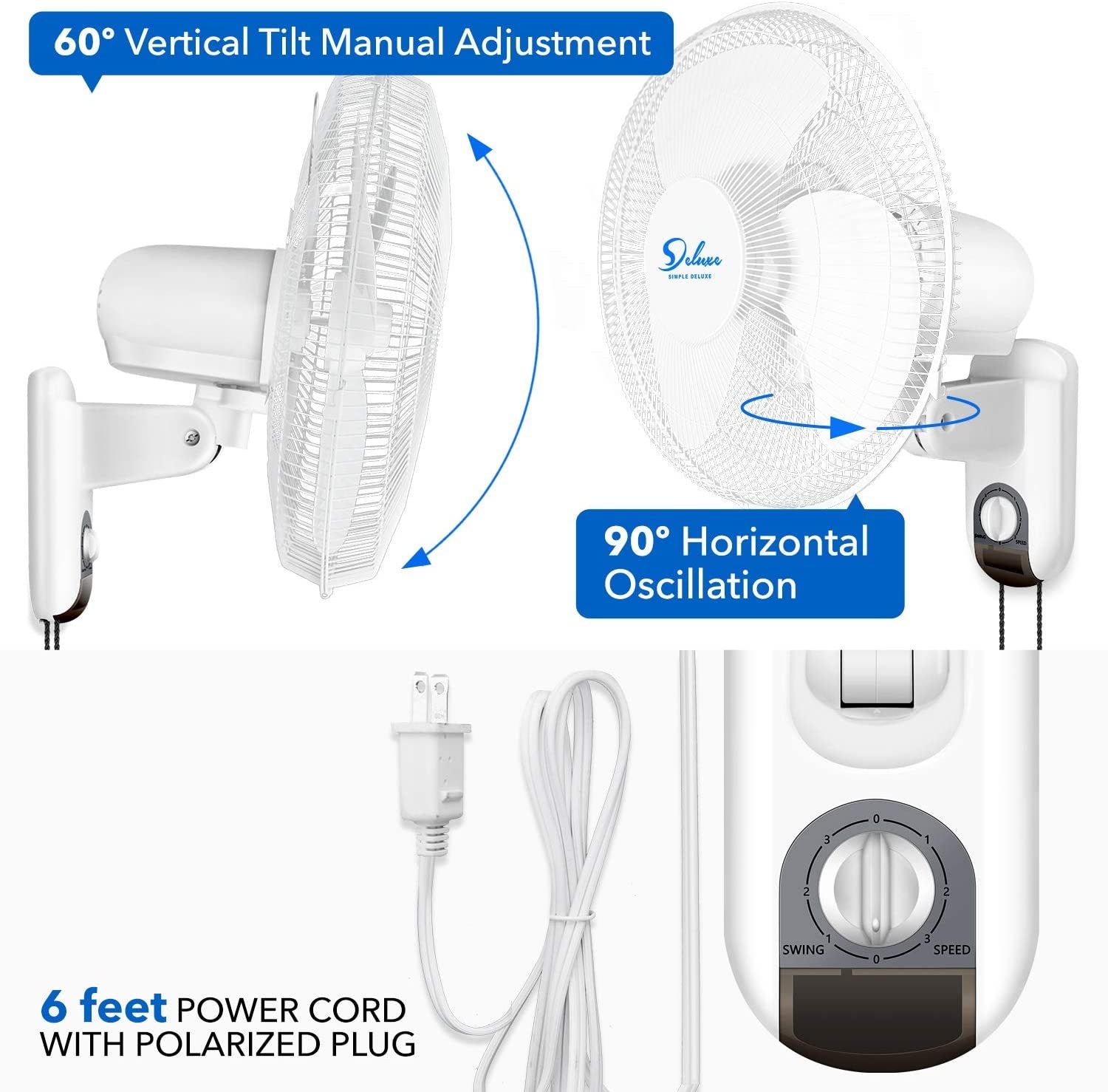 Simple Deluxe Adjustable Tilt, Quiet Operation