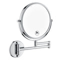 8 Inch LED Wall Mount Two Sided Magnifying Makeup chrome-stainless steel