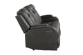 Benz LED & Power Recliner 3 PC Made With Faux Leather grey-faux leather-metal-primary living