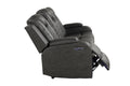 Benz LED & Power Reclining Sofa Made With Faux Leather black-faux leather-metal-primary living