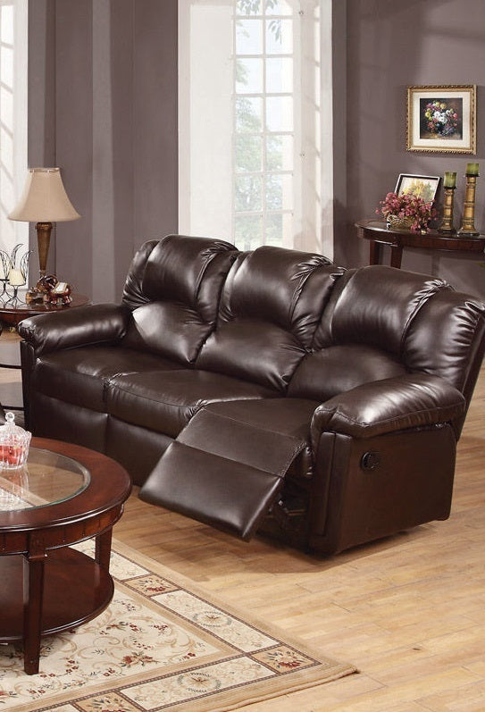 Motion Sofa 1pc Couch Living Room Furniture Brown brown-faux leather-metal-primary living