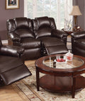Motion Recliner Chair 1pc Glider Couch Living Room brown-primary living