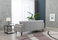 2047Grey linen sofa