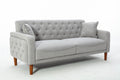 2047Grey linen sofa