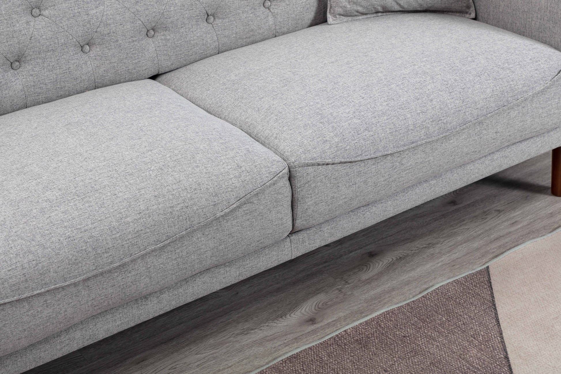 2047Grey linen sofa