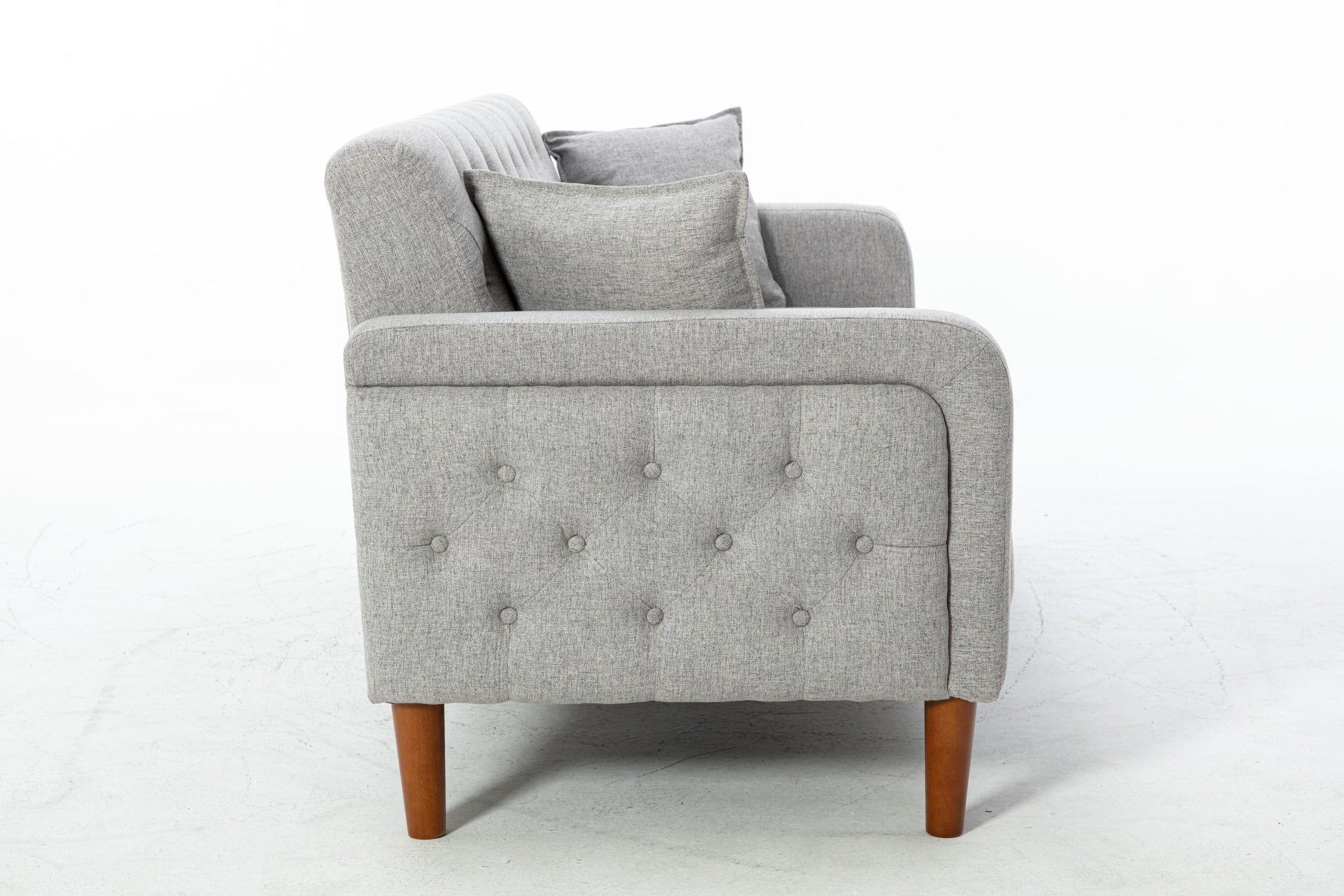 2047Grey linen sofa