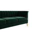 FX P82 GR sofa 82.67'' W Velvet Sofa, Mid Century Sofa green-velvet