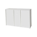 Kitchen Sideboard Cupboard with LED Light, White High white-mdf