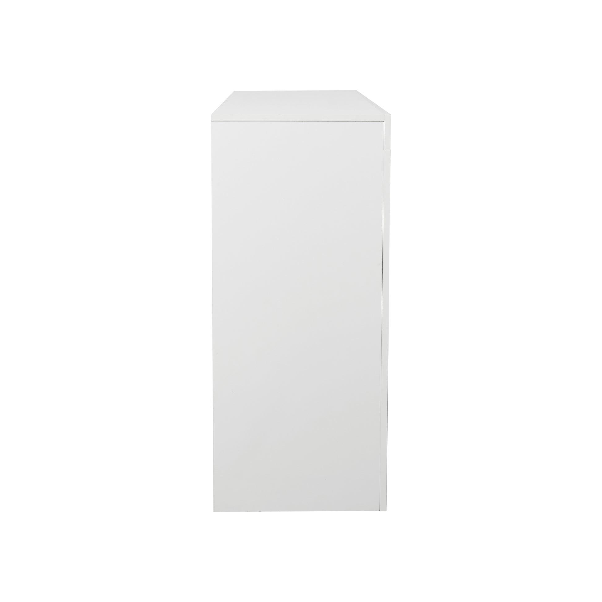 Kitchen Sideboard Cupboard with LED Light, White High white-mdf