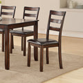 Classic Style 6pcs Dining Set Rectangle Table 4 Side brown-wood-dining room-solid