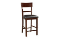 Set of 2 Chairs Dining Room Furniture Dark Brown brown-brown-dining