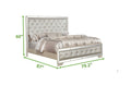 Madison King 5pc Upholstery Bedroom Set Made with Wood box spring not required-king-beige-wood-5 piece