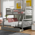 Twin over Full Bunk Bed with Ladder, Two Storage box spring not required-gray-bedroom-bunk-pine