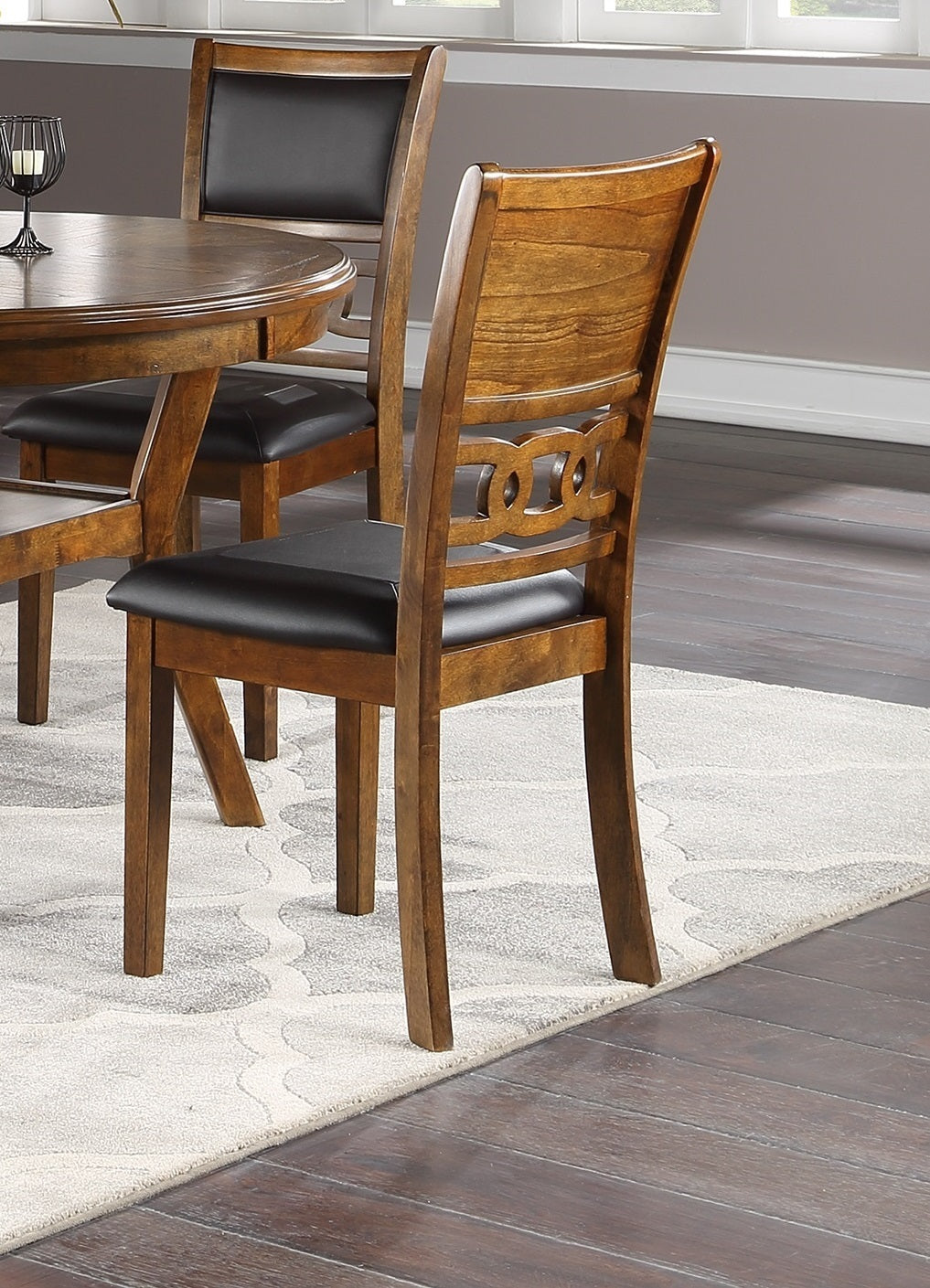 Dining Room Furniture Walnut Finish Set of 2 Side walnut-dining room-classic-contemporary-side