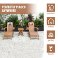 TALE Adirondack Chair Backyard Outdoor Furniture brown-wood-plastic