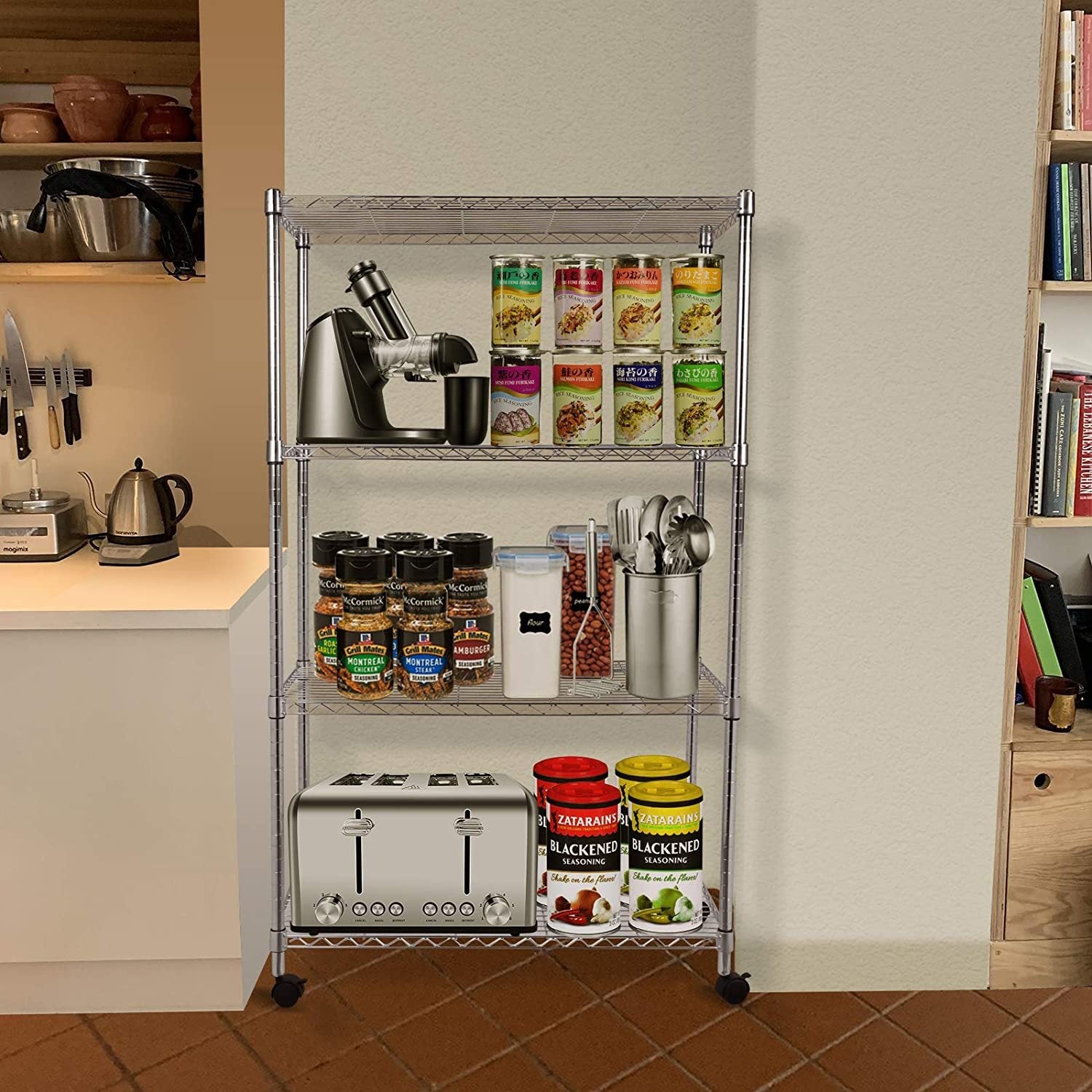 Simple Deluxe 4 Tier Heavy Duty Storage Shelving