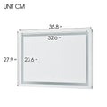 Bathroom Vanity LED Lighted Mirror Horizontal Vertical natural-glass