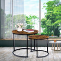 Yssoa Coffee 2 in 1 Sofa Side Round Nest Tables,