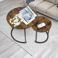 Yssoa Coffee 2 in 1 Sofa Side Round Nest Tables,