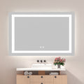 Bathroom Vanity LED Lighted Mirror 36x48in natural-glass