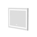 Bathroom Vanity LED Lighted Mirror 32x40in natural-glass