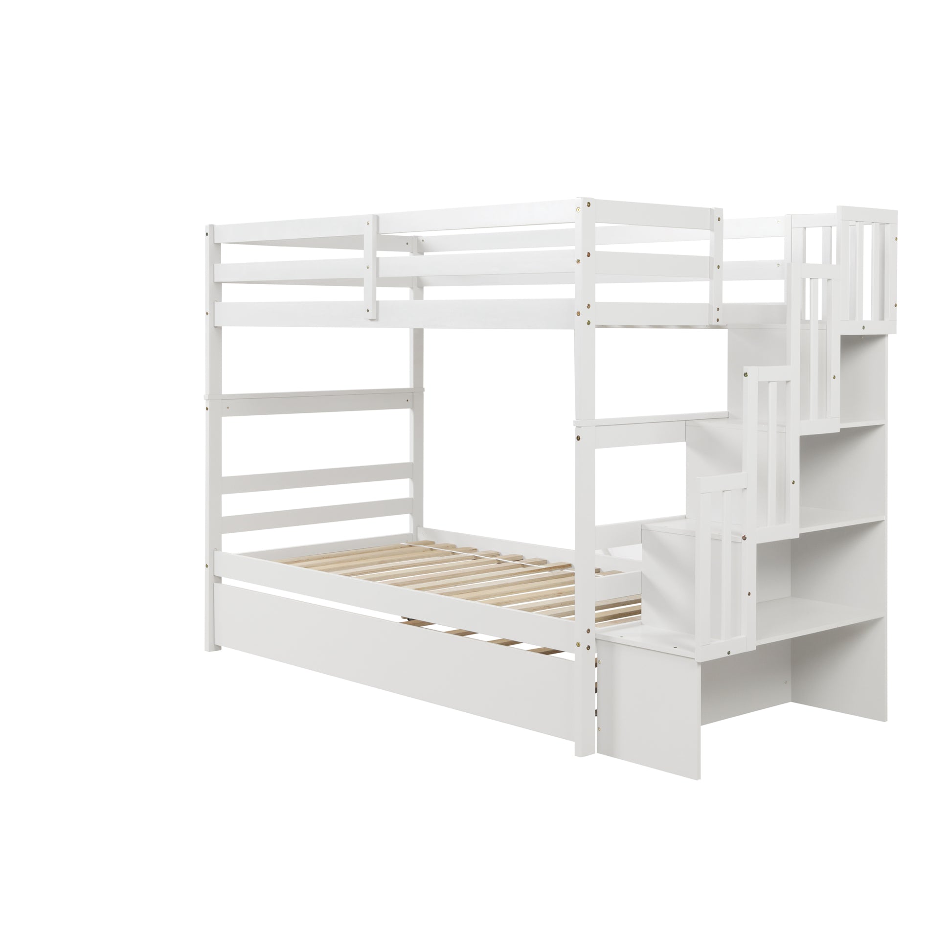 Twin Over Twin Bunk Beds With Twin Trundle And -