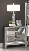 Harmony Mirror Front Nightstand Made With Wood in