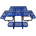 Square Outdoor Steel Picnic Table 46