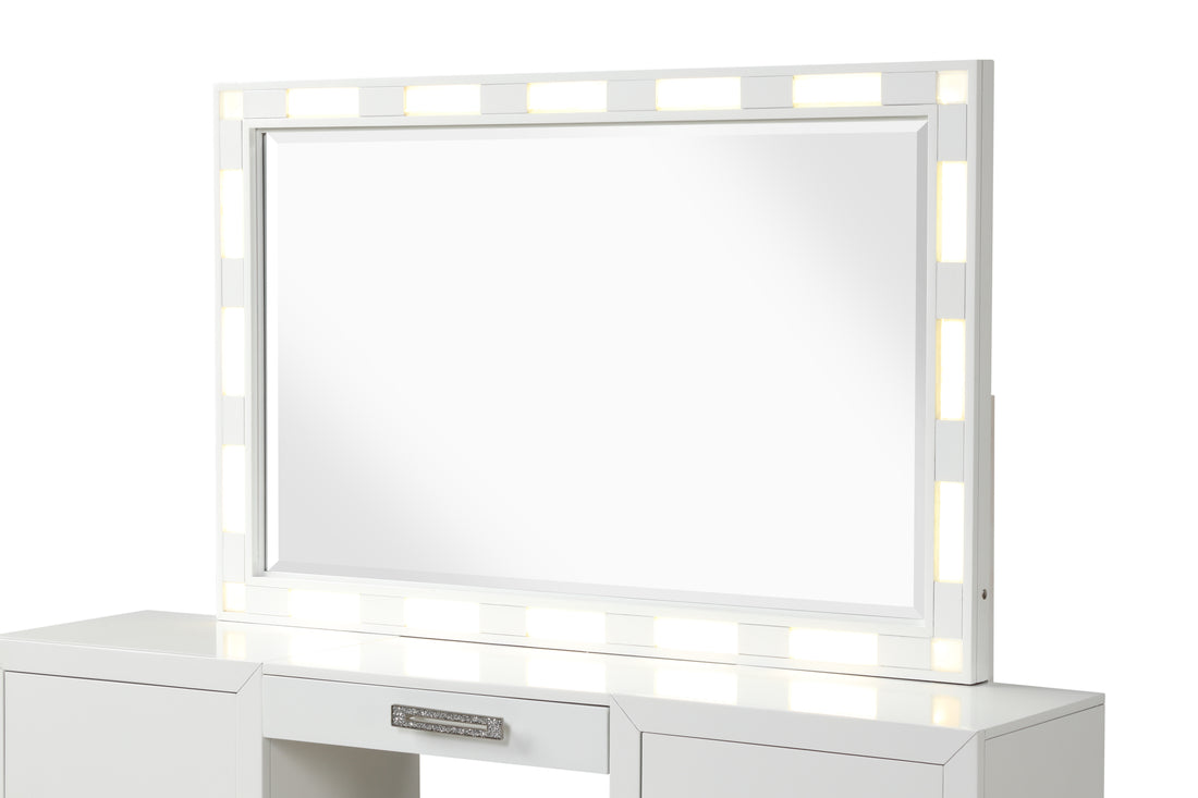 Coco Modern style Mirror made with wood in Milky