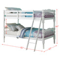 ACME Homestead Bunk Bed Twin Twin in White 02298 KIT white-solid wood