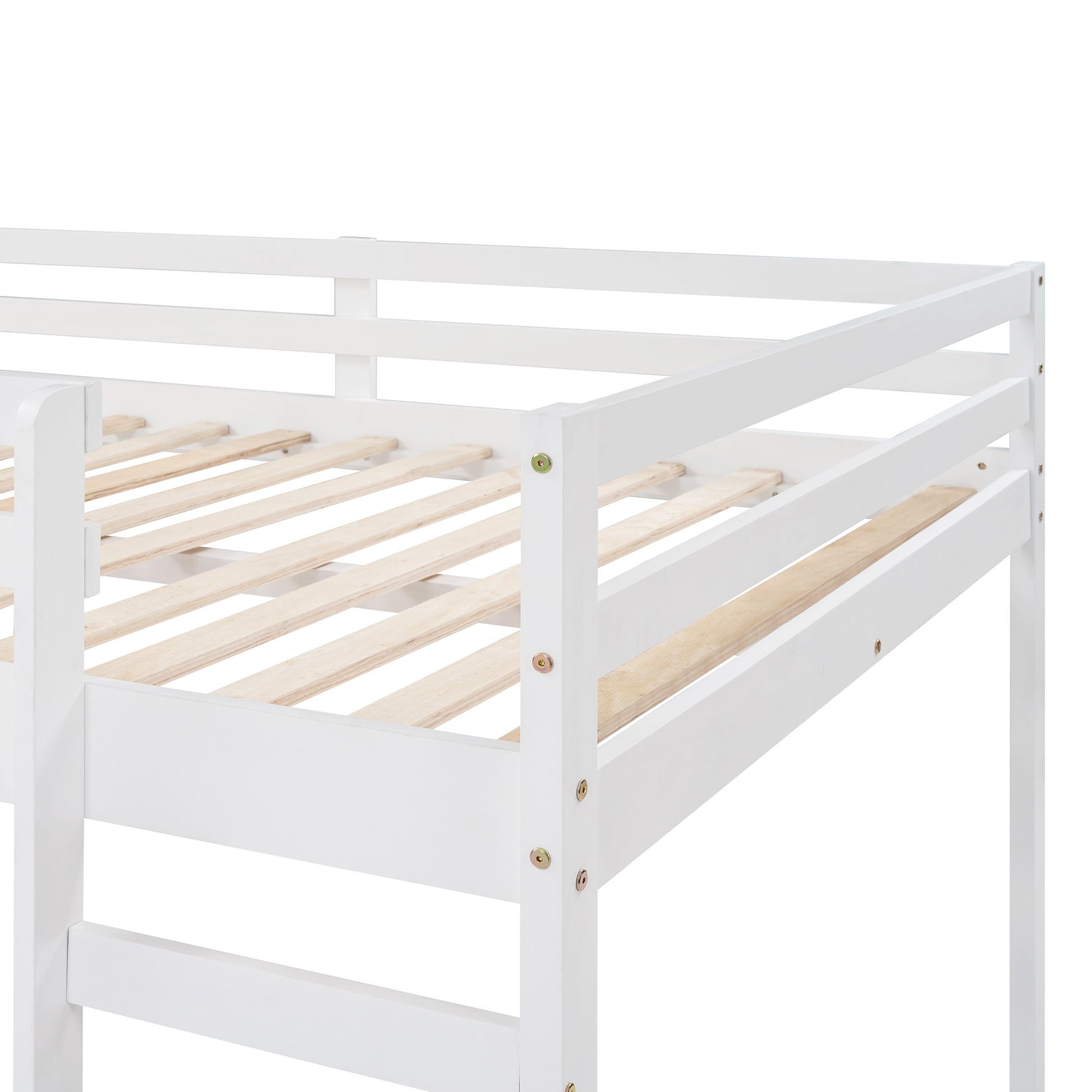 Loft Bed With Slide, Multifunctional Design, Full