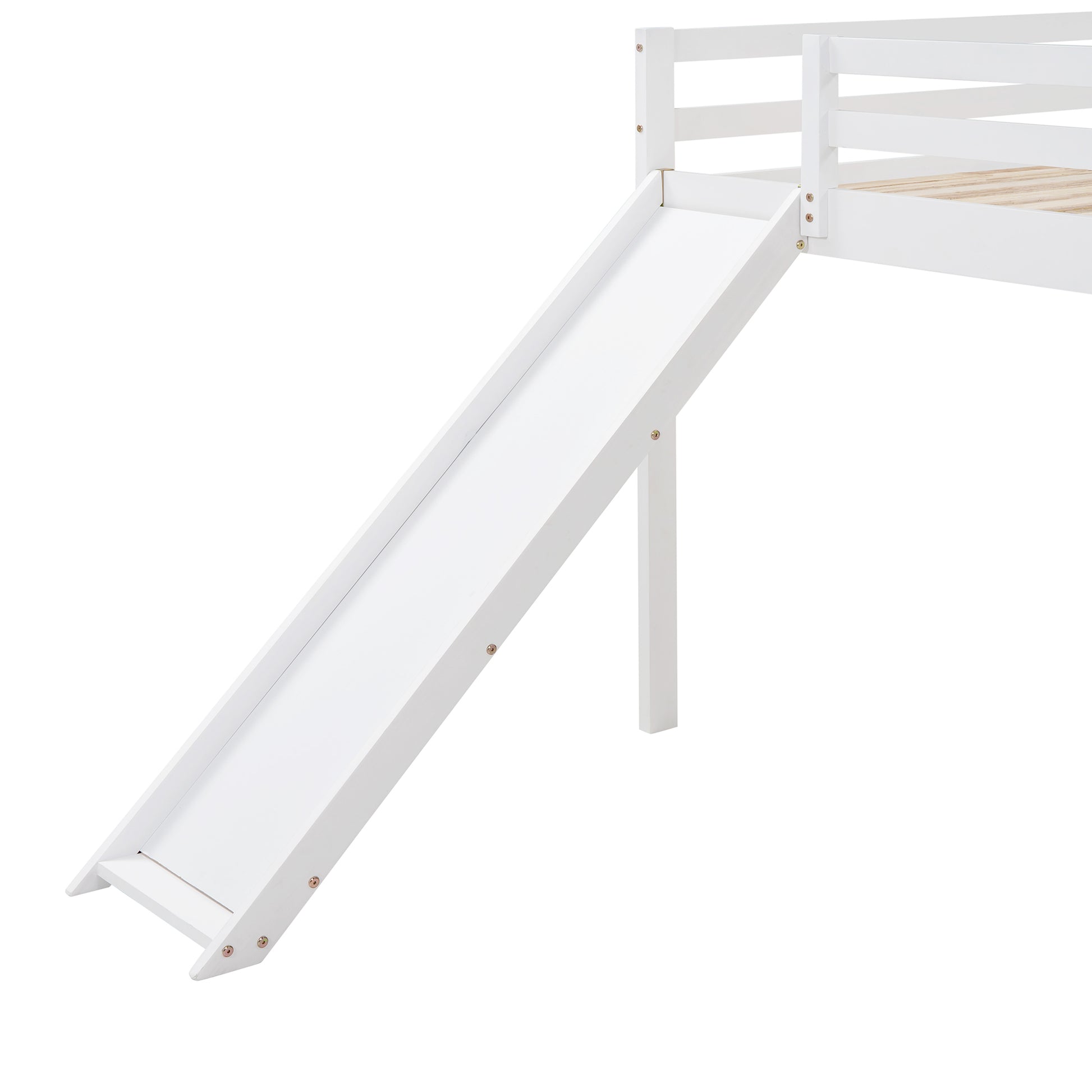 Loft Bed With Slide, Multifunctional Design, Full