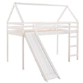 Twin Size Loft Bed With Slide, House Bed With -