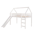 Twin Size Loft Bed With Slide, House Bed With -