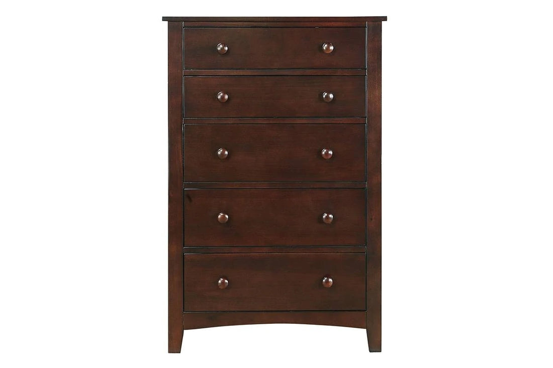 Contemporary Dark Oak Finish 1Pc Chest Of Drawers