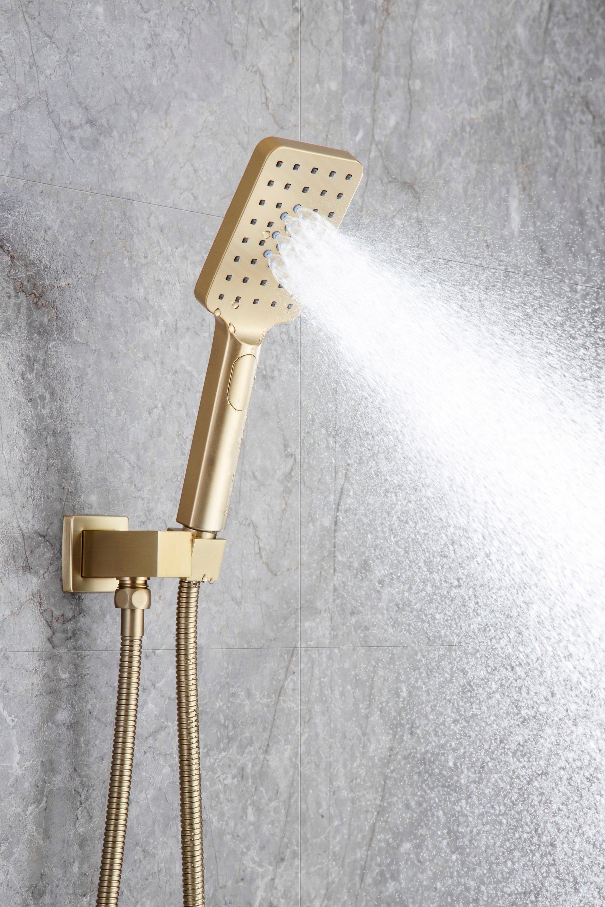 Shower Faucet Set Anti scald Shower Fixtures with golden-brass