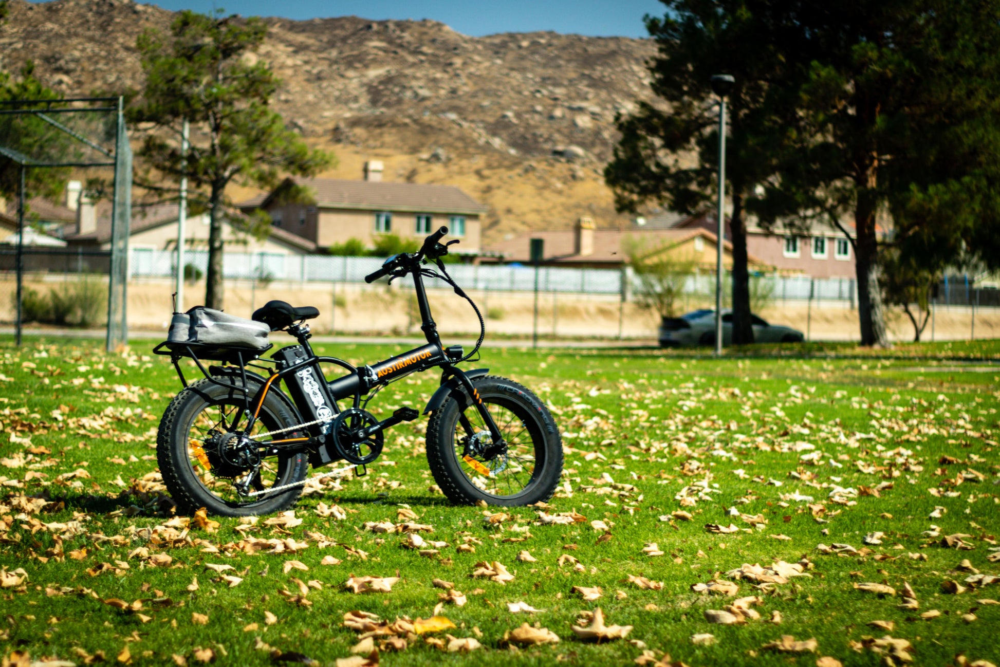 AOSTIRMOTOR Folding Electric Bike Ebike Bicycle 500W cycling-black-foldable-aluminium