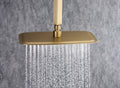 Ceiling Rainfall Shower Faucet Set 3 Function Bathroom golden-brass