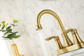 2 Handle Lavatory Faucet Brushed Nickel Bathroom Sink golden-metal