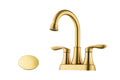 2 Handle Lavatory Faucet Brushed Nickel Bathroom Sink golden-metal