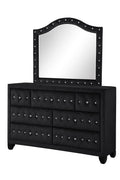 Sophia Mirror In Color Black Made With Wood black-contemporary-modern-wood