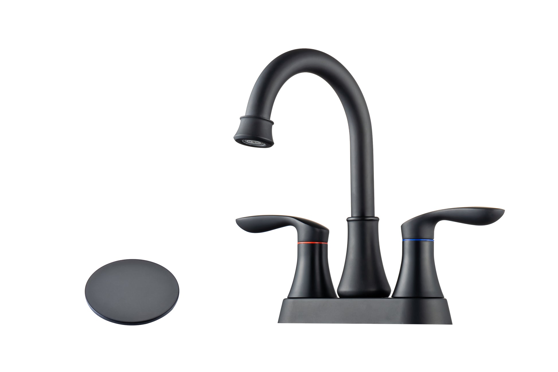 2 Handle Lavatory Faucet Brushed Nickel Bathroom Sink black-metal